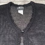Sag Harbor  Black Knit Short Sleeve Open-Front One Botton Cardigan Photo 1