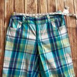 Cato Women’s Sportwear Plaid Bermuda Shorts Blue Size 6 Photo 2