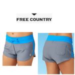 Free Country  Women's Swim Shorts in Gray and Blue L Photo 1