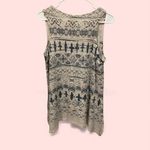 Vocal Vintage Y2K oversized long sweater lightweight knit burnout graphic top sparkles Photo 2