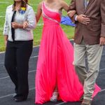 Hot Pink One Sholder Sparkly Prom Dress Size 2 Photo 0