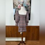 ZARA Funky  Plaid Puff Sleeve Knit Sweater Mini Dress! Photo 5