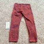 Lululemon Invigorate High Rise Crop 8 23” Crackle Glaze Vintage Orange Larkspur Photo 7