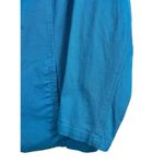 Denim & Co D&C Denim Company Turquoise Blue 3 Button Long Sleeve Blazer L NWOT Photo 2