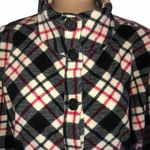 Liz Claiborne Plaid Buttoned Fleece Cape Photo 3
