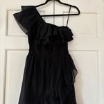 Ulla Johnson Clemente Dress Noir One Shoulder High Low Midi Gown Black Size 2 Photo 5