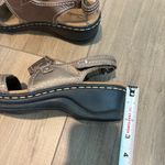 Clarks Bendables Lexi Willow Leather Wedge Sandals Brown Open Toe Women's 9 Photo 6