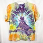 Fruit of the Loom Fruit of‎ the Loom Large Top Handmade Tie Dye Shirt Colorful Purple Yellow 864 Photo 1