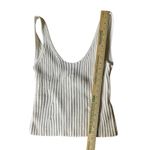 Vince Women's M Tie Back Ribbed Tank in Optic White Cotton Blend Stretch Photo 10