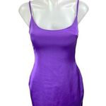 Missguided Purple Silk Satin Sleeveless Cami Camisole Tank Mini Slip Dress Sz 4 Photo 0