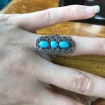 Sleeping Beauty Turquoise Sterling Silver Ring Size 6 Blue Photo 1