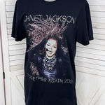 Russell Athletic Janet Jackson Together Again 2023 Tour Short Sleeve Tee Shirt Black Medium Photo 0
