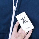 One Piece • Racer Jumpsuit onesie navy white knit zip front loungewear unisex Photo 6