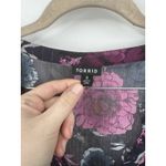 Torrid Lexie Dark Floral Sheer Hi Low Tunic Women Plus Size 3X Black Whimsigoth Photo 2