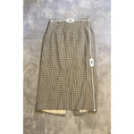 Rafaella Women's Vintage Silk Blend Gingham Midi Skirt, Size 14 Photo 2