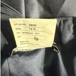 Alfred Sung  Maxi Gown Women's 14R Navy Blue Square Neck Satin A-Line Sleeveless Photo 9