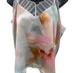 Frye  Womens Eli Lace Trim Racerback Tank Top Pastel Colors Size L Photo 6