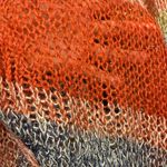 Lucky Brand Open Knit Wool Multicolor Drape Asymmetrical Cardigan Rust Olive M Photo 3