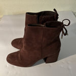 SO   Women Brown ‎ Ankle Boots With Side Zipper Size 8 Photo 0
