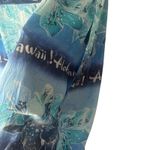 Jams World Vintage 90s Size Medium Blue Hawaii Hibiscus Floral Maxi Dress Photo 5