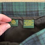 Vintage 80s Blue Green Tartan Plaid 100% Wool Above the Knee Skirt 10 Photo 5