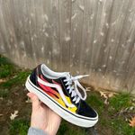 Vans Old Skool Flame Sneaker Size 3.5 men’s 5 womans black red yellow skater Photo 6
