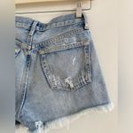 AGOLDE Blue Parker Distressed Fray Hem Jean Short Size 24 Photo 7