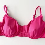 Old Navy [] Hot Pink Rib Knit Balconette Bikini Top Matching Bottoms Swimsuit XL Photo 3