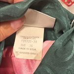 Vintage 1980s Satin Blouse with Scarf Detail Green Size L Photo 2