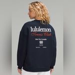 Lululemon  NWT Heavyweight Fleece Pullover Tennis Club Sweater Top Blue Size M Photo 1