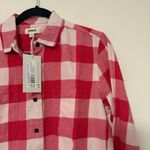Pact Mila Flannel Shirt Women’s S Red Gingham 100% Organic Cotton NWT Photo 1