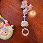 Handmade Painted Colorful Beaded Baby Keyring Keychain Green Photo 4