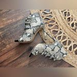 Karl Lagerfeld  Paris cardi peep toe snakeskin booties size 7 Photo 2