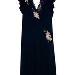 Oscar de la Renta Vintage  Floral Silk Slip Sleepwear Women's Black Size M? Photo 0