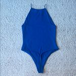 Aritzia  Babaton Fox Contour High Neck Thong Bodysuit Mazarine Blue Small Photo 4