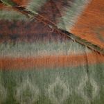 Southwestern Striped Fringed Scarf Shawl Wrap‎ Western Warm Cozy 20 x 72 Green Photo 1