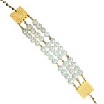 Grace Loves Lace Gold Freshwater Pearl 3 Strand Anklet Bracelet Bride Wedding White Photo 2