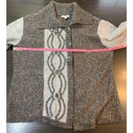 PBJ Sport Artsy Boho Lagenlook‎ Cardigan Sweater Womens XL Asymmetrical Logom Brown Photo 7