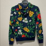 Roberto Lugo Blue Hoodie with Floral Design Photo 2