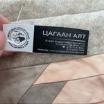 NWT Artisan Mongolian Woolcraft Quilt Square Tote Neutrals New Tan Photo 5