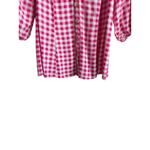 Torrid Women Rayon Top L Pink Buffalo Check Button Up Milkmaid Coquette Cowgirl Photo 6
