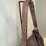 G.I.L.I.Snake Fringe Stirrup Shoulder Red/Brown Patent Suede Bag. Photo 5