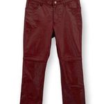 Gap Vintage Fall 2000 Genuine Leather Pant Size 8 Boot Cut 5-Pockets Burgundy Photo 0