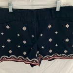 Loft  outlet- Navy red/white embroidered flower pattern- size 6 Photo 0