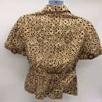Banana Republic Cotton/Linen Blend Ikat Tribal Print Short Sleeve Safari Jacket Photo 4