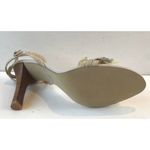 Women's Kenzie Unland Cream Fabric Dress Sandals 8 Photo 3