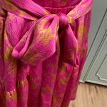 Tanya Taylor  Paris Hammered Silk Dress Size 10 Wrap Flutter Sleeve Pink Ruffle Photo 9