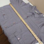 Fashion Bug  Linen Blend Jacket Women 22/24 Purple Button Casual Lightweight Top Photo 4