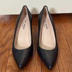 Jon Josef Block Heel Pointed Toe Leather Heels Black size 6 textured Photo 2