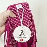 [Anrabess] Bright Pink Smocked V Photo 10